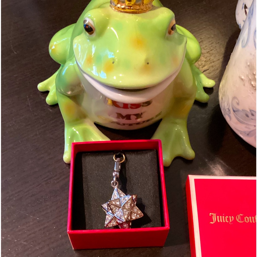 Juicy couture moroccan pave star silver tone with clear cz’s . NWOT beautiful